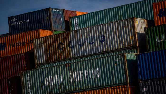 A China Shipping container is seen at the port of Oakland, as trade tensions escalate over US tariffs with China, in Oakland, California, U.S., April 10, 2025.—Reuters