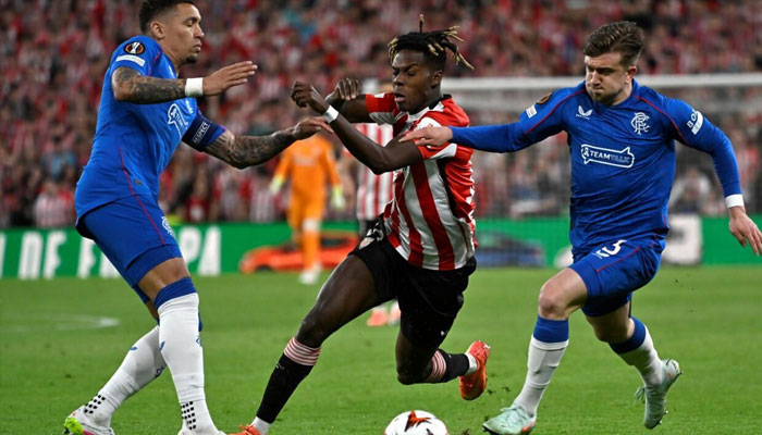 Athletic Bilbao winger Nico Williams vies for the ball. — AFP/File