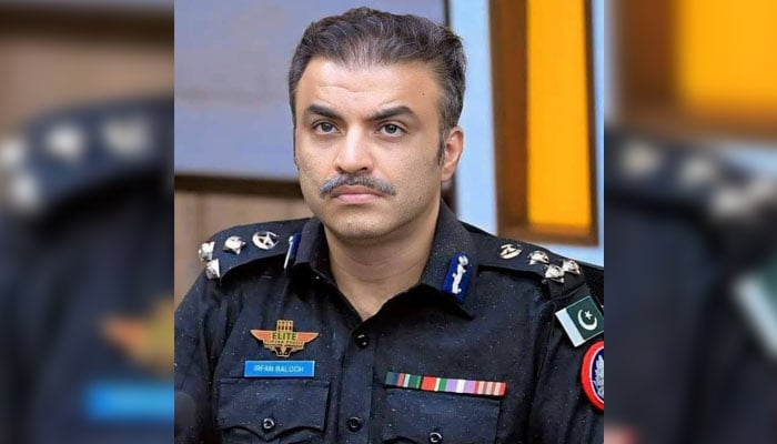 Deputy Inspector General (DIG) West Zone Irfan Ali Baloch seen in this image released on April 9, 2025. — Facebook@DIG Irfan Ali Baloch