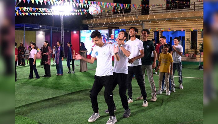 Participants take part in games during the Fitness Gala 2025 organized by Karachi Press Club in Karachi on April 30, 2025. — PPI