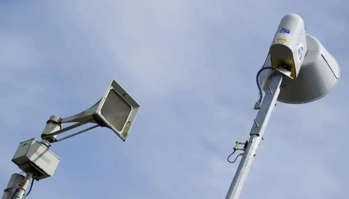 Emergency alert sirens can be seen in this image. — APP/File