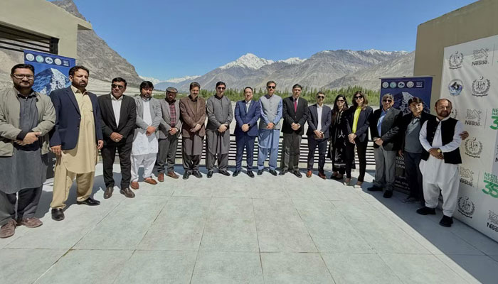Nestle officials seen in Gilgit Baltistan.— Nestle Pakistan website/File