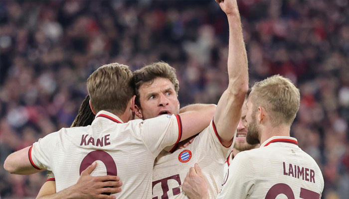 Bayern Munich forward Thomas Mueller (centre). — AFP/File