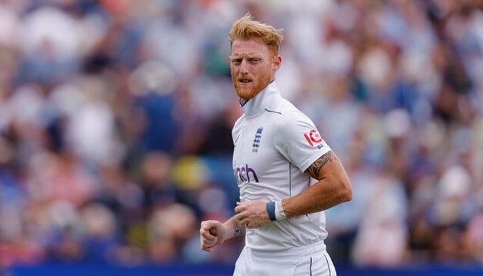 Englands Ben Stokes during a drinks break in third Test with West Indies at Edgbaston Cricket Ground, Birmingham, Britain on July 27, 2024. — Reuters