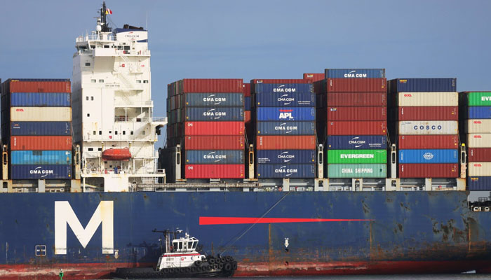A container ship enters the Port of Los Angeles in San Pedro, California, US on Feb, 1, 2021. — AFP/File