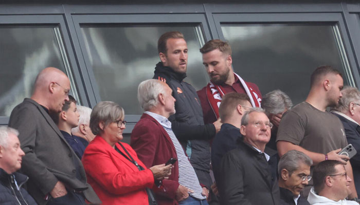Harry Kane watches from the stands. —AFP/File