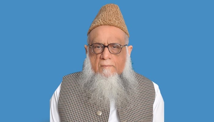 Jamiat Ahl-e-Hadees Central President Senator Professor Sajid Mir (late). — Senate of Pakistan/File