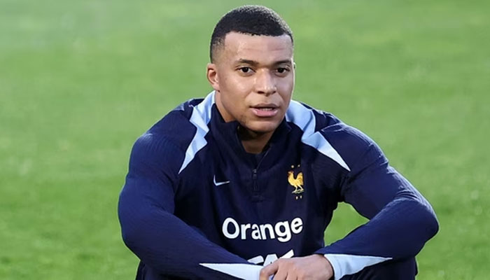 Frances forward Kylian Mbappe is seen during a training session.— AFP/File