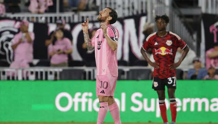 Lionel Messi celebrating after goal. —AFP/File