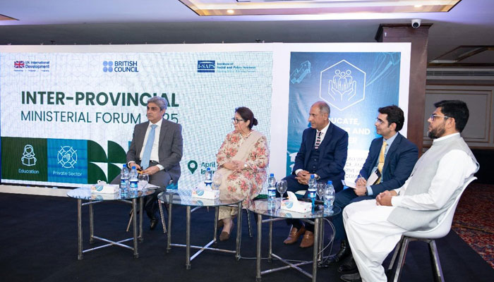 Federal Secretary for Education Dr Nadeem Mahboob (left) participates in a panel discussion on “Federal and Provincial Education Updates” at the Inter-Provincial Ministerial Forum on May 4, 2025. — Facebook@mofept