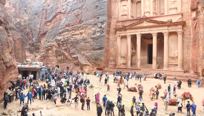 Tourist in the ancient city of Petra. — Petra Development and Tourism Region Authority/File
