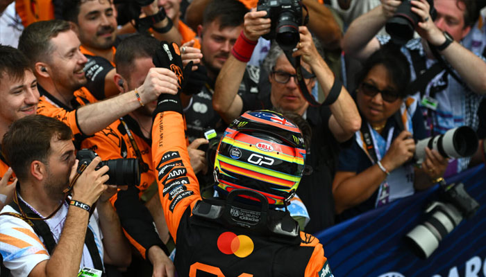 Oscar Piastri celebrates his third straight Formula One race with victory in the Miami Grand Prix. —AFP/File