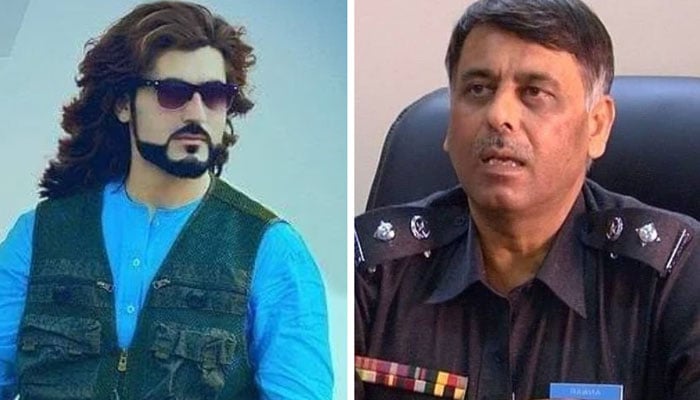 This collage shows, Naqeebullah Masood (left) and former District Malir SSP Rao Anwaar (right). — Facebook@Naqeeb Ullah Masood/sspraoanwarahmad/File