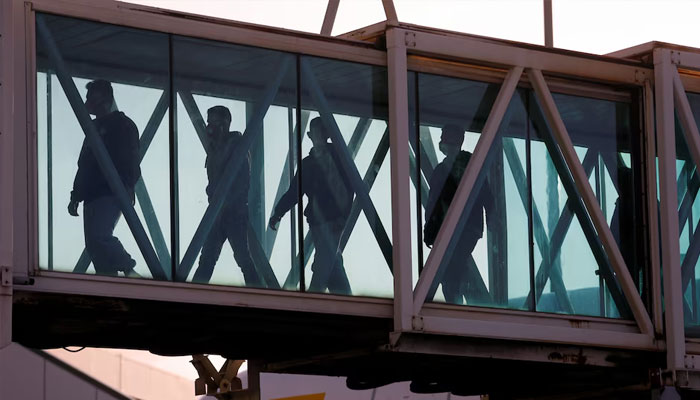 Venezuelan migrants arrive after being deported from the United States, at Simon Bolivar International Airport, in Maiquetia, Venezuela, April 3, 2025. —Reuters