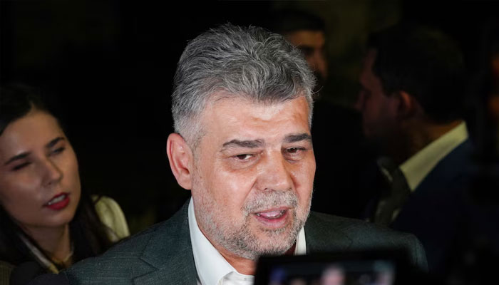 Romanian Prime Minister Marcel Ciolacu speaks to the media, during the first round of the presidential election, in Bucharest, Romania, May 4, 2025. —Reuters