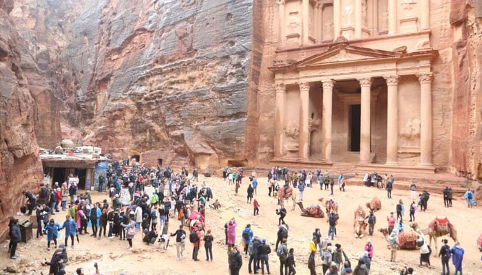 Tourist in the ancient city of Petra. — Petra Development and Tourism Region Authority/File