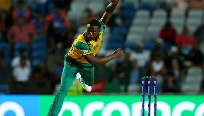 South Africas Kagiso Rabada in action during T20 World Cup semi-final against Afghanistan at Brian Lara Stadium, Tarouba, Trinidad and Tobago, June 26, 2024. — Reuters