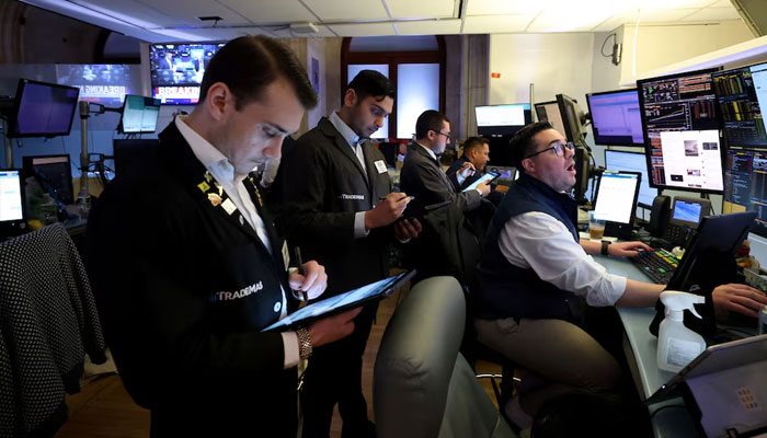 Traders work on the floor at the New York Stock Exchange (NYSE) in New York City, US, April 30, 2025.—Reuters