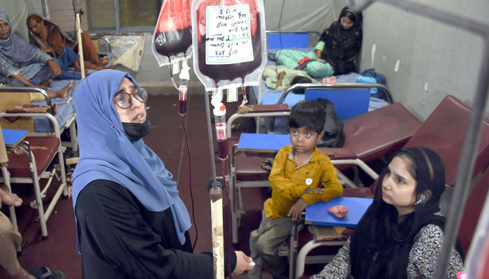 A view of the wards in hospital as a nurse is treating children suffering with Thalassemia on May 7, 2025. — Online