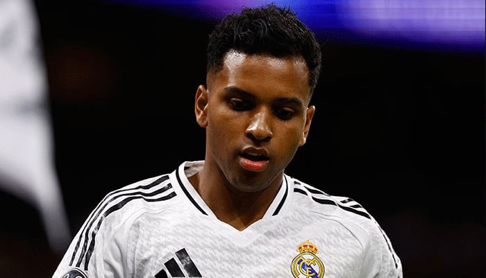 Real Madrids Rodrygo looks on in the second leg of the Champions League quarter final against Arsenal at Santiago Bernabeu in Madrid on April 16, 2025. — Reuters