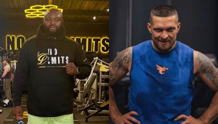 An undated photo of Martin Bakole (Left) and Oleksandr Usyk. — Instagram/MartinBakole/oleksandrUsyk/File