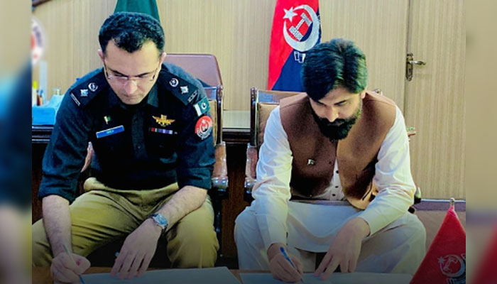 MOU signing ceremony between Swat Police and HB Group of Companies on May 8, 2025. — Facebook@swatpolicekpk