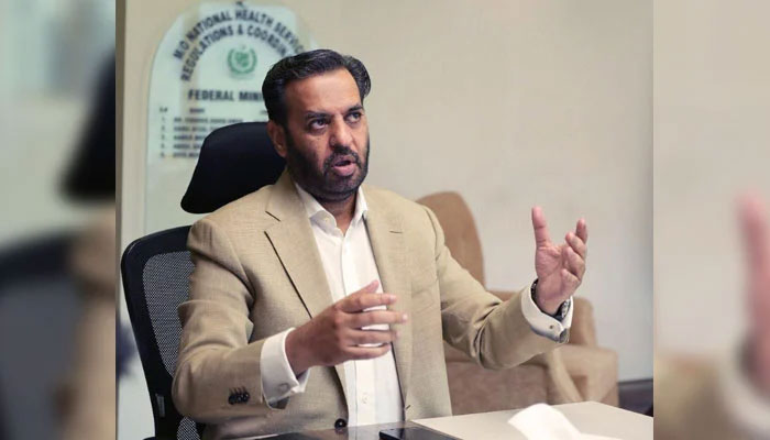 Federal Minister for Health Mustafa Kamal speaks in a meeting on May 6, 2025. — Facebook@KamalMQM