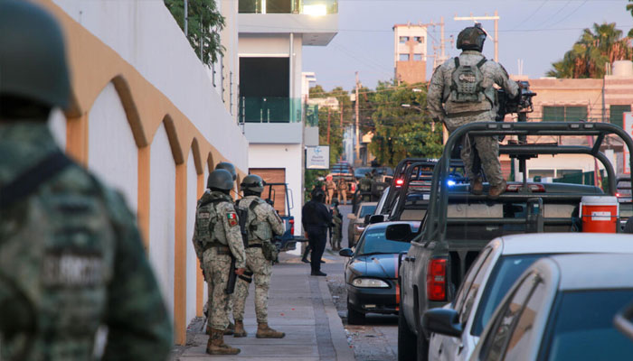 Mexican soldiers patrol the streets of Culiacan, the state capital of cartel bastion Sinaloa.— AFP/File