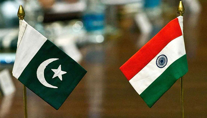 The representational image shows flags of Pakistan and India. —TheNews/File
