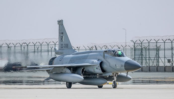 PAF’s JF-17 Thunder Block 3 fighter jet, Super Mushshak aircraft seen in this image. — APP/File