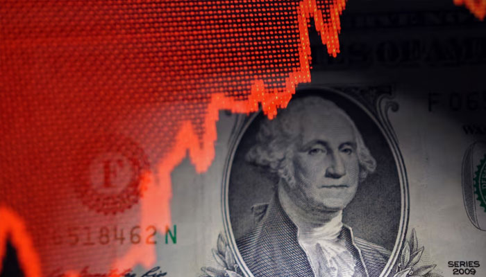 US dollar banknote and rising stock graph are seen in this illustration taken April 25, 2025.—Reuters