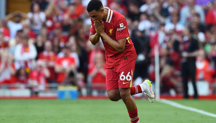 Trent Alexander-Arnold reacts during match. —AFP/File