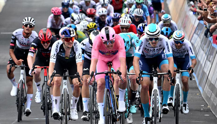 Treks Mads Pedersen crosses the finish line to win stage 5. —Reuters/File