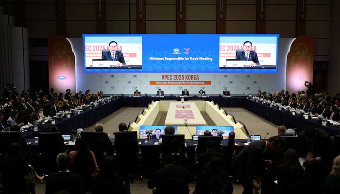 South Koreas Trade Minister Cheong In-kyo speaks during the opening ceremony of APEC Ministers Responsible for Trade Meeting at International Convention Center in Seogwipo on Jeju island, South Korea, May 15, 2025.—Reuters