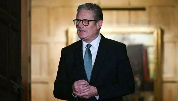 Britain’s Prime Minister Keir Starmer waits for the arrival of France’s President Emmanuel Macron at the Chequers, in Aylesbury, England, on January 9, 2025 ahead of a bilateral meeting. —AFP