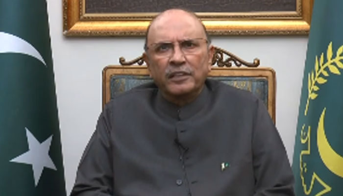 President Asif Ali Zardari pays tributes to the valiant soldiers of the Pakistan Armed Forces and the entire military leadership on the occasion of ‘Thanksgiving Day” in his video message on May 15, 2025. — Screengrab via Facebook@Bilawalhouse