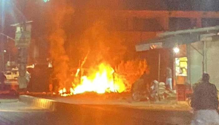 Site of blast in Khuzdar, on December 19, 2022. — X@khorasandiary