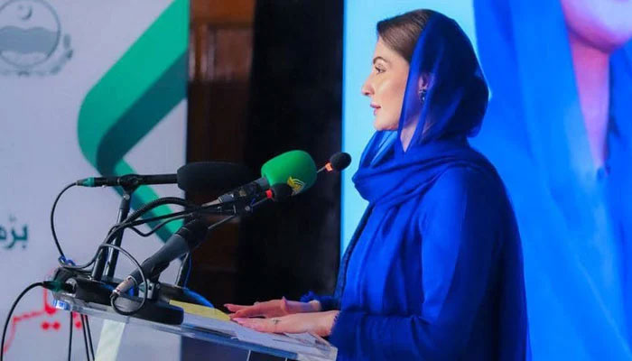 Punjab Chief Minister Maryam Nawaz addresing a ceremony of CM Punjab Asaan Karobar Programme, February 17, 2025. — Facebook@teamnsharif