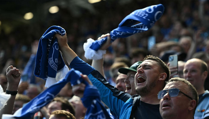 Everton fans celebrated a win in the final game at Goodison Park for the mens team. —AFP/File