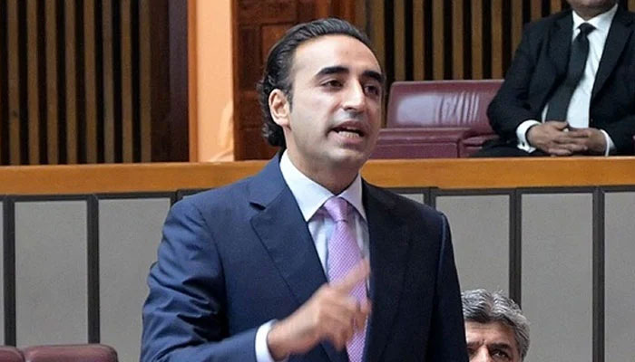 Pakistan Peoples Party (PPP) Chairman Bilawal Bhutto Zardari addresses at the National Assembly session on May 7, 2025. — Facebook@Bilawalhouse