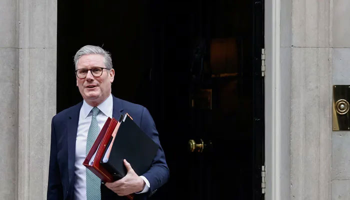 British Prime Minister Keir Starmer leaves 10 Downing Street for Prime Ministers Questions in parliament in London, Britain, March 19, 2025. — Reuters