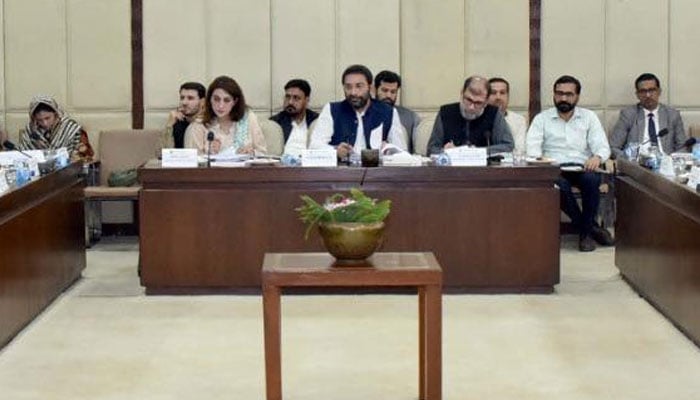 Senator Faisal Saleem Rehman chairs the Senate Standing Committee on Interior and Narcotics Control committee meeting at the Parliament House on May 19, 2025. — Facebook@Pakistansenate