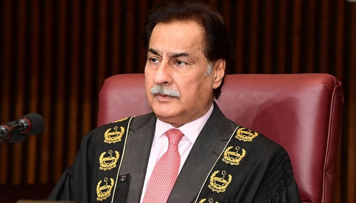 National Assembly Speaker Sardar Ayaz Sadiq at the National Assembly on May 14, 2025. — Facebook@NationalAssemblyOfPakistan