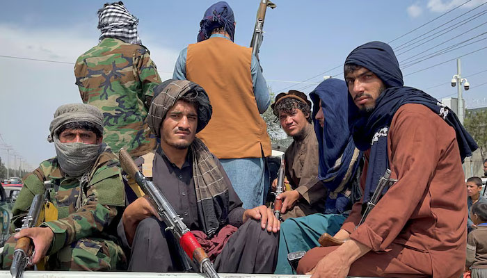 Taliban forces patrol near the entrance gate of Hamid Karzai International Airport, a day after U.S troops withdrawal, in Kabul, Afghanistan August 31, 2021. — Reuters