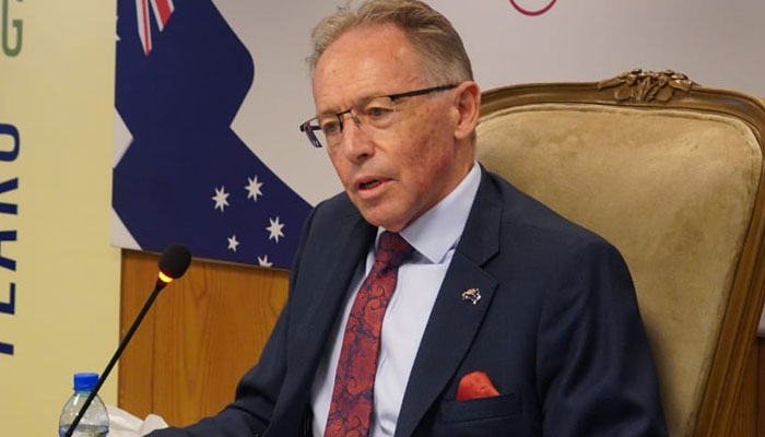 High Commissioner Neil Hawkins addresses an event. — APP/File