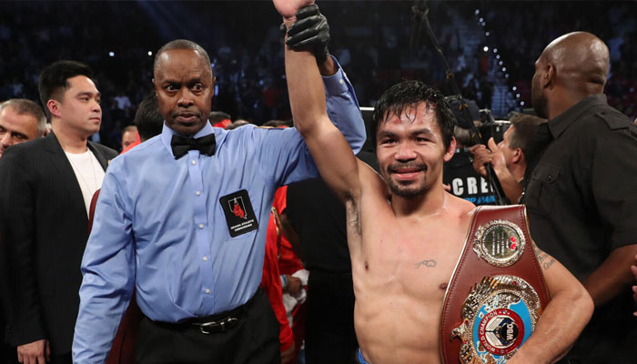 Manny Pacquiao after a fight. — AFP/File