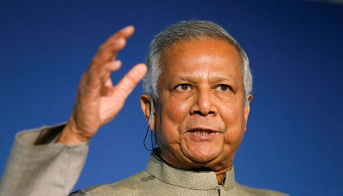 Nobel peace laureate Muhammad Yunus speaks at the Trust Women conference in London November 19, 2014. — Reuters