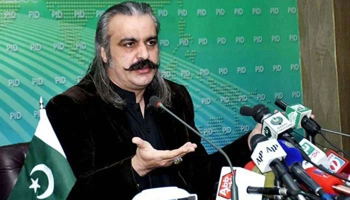 KP Chief Minister Ali Amin Gandapur addresses a press conference. — APP/File