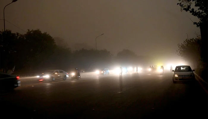 A view of dense dust storm before rain that engulf Lahore on May 24, 2025. — APP