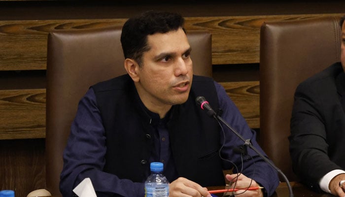 Environment Protection and Climate Change Department (EPA) Director General Dr. Imran Hamid Sheikh speaks in a meeting on April 11, 2025. — Facebook@punjabepa